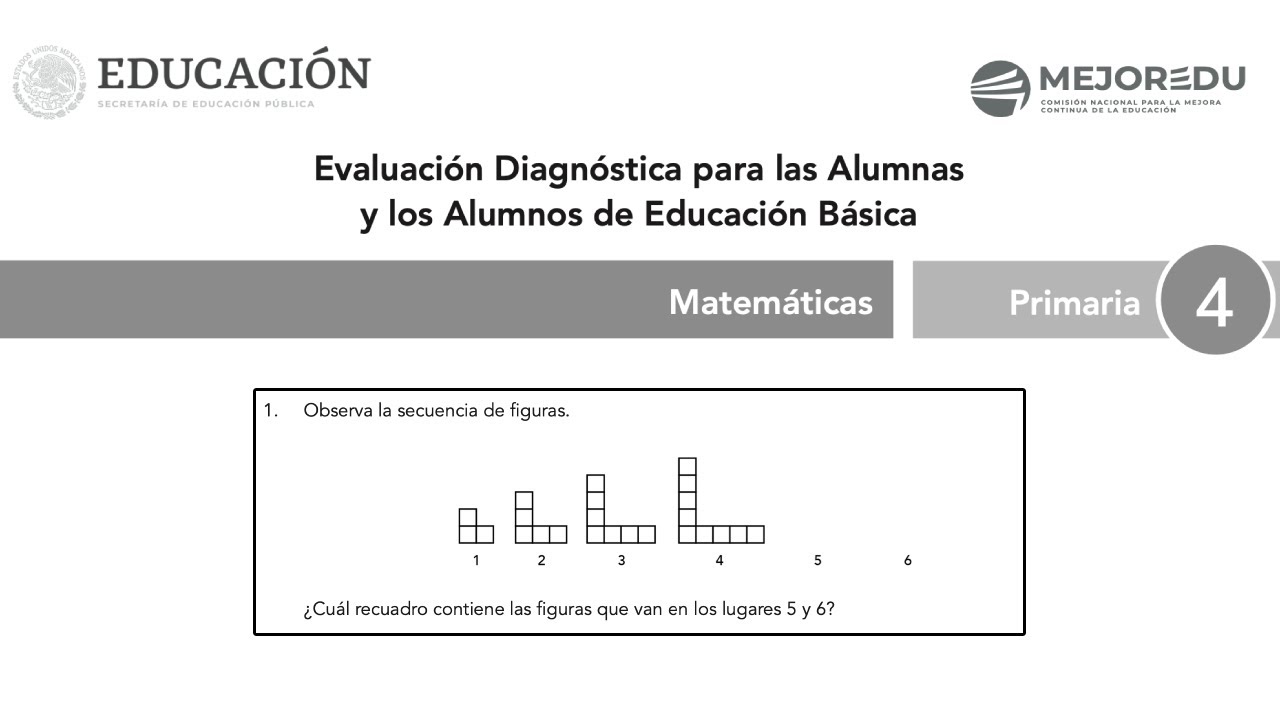 Examen diagnóstico cuarto de primaria MEJOREDU - YouTube