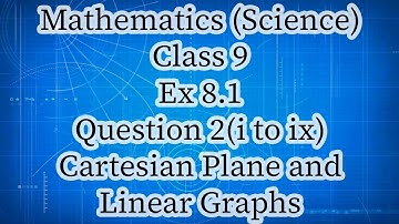 Class 9th Mathematics Science Group Ex 8.1 Question 2 ( i to ix ) Cartesian Plane and Linear Graphs