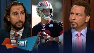 49ers OT on Purdy: ‘Nobody in his position is competing for anything’ | NFL | FIRST THINGS FIRST