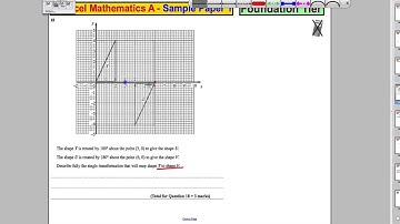 Q18 Edexcel GCSE Maths 1F Specimen Paper