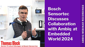 Bosch Sensortec Discusses Collaboration with Ambiq  at Embedded World 2024