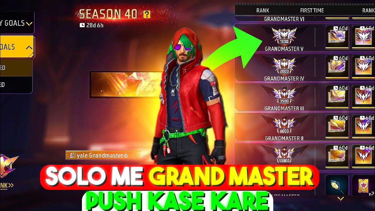 solo rank push||grand master top 1||fast grand master push - YouTube