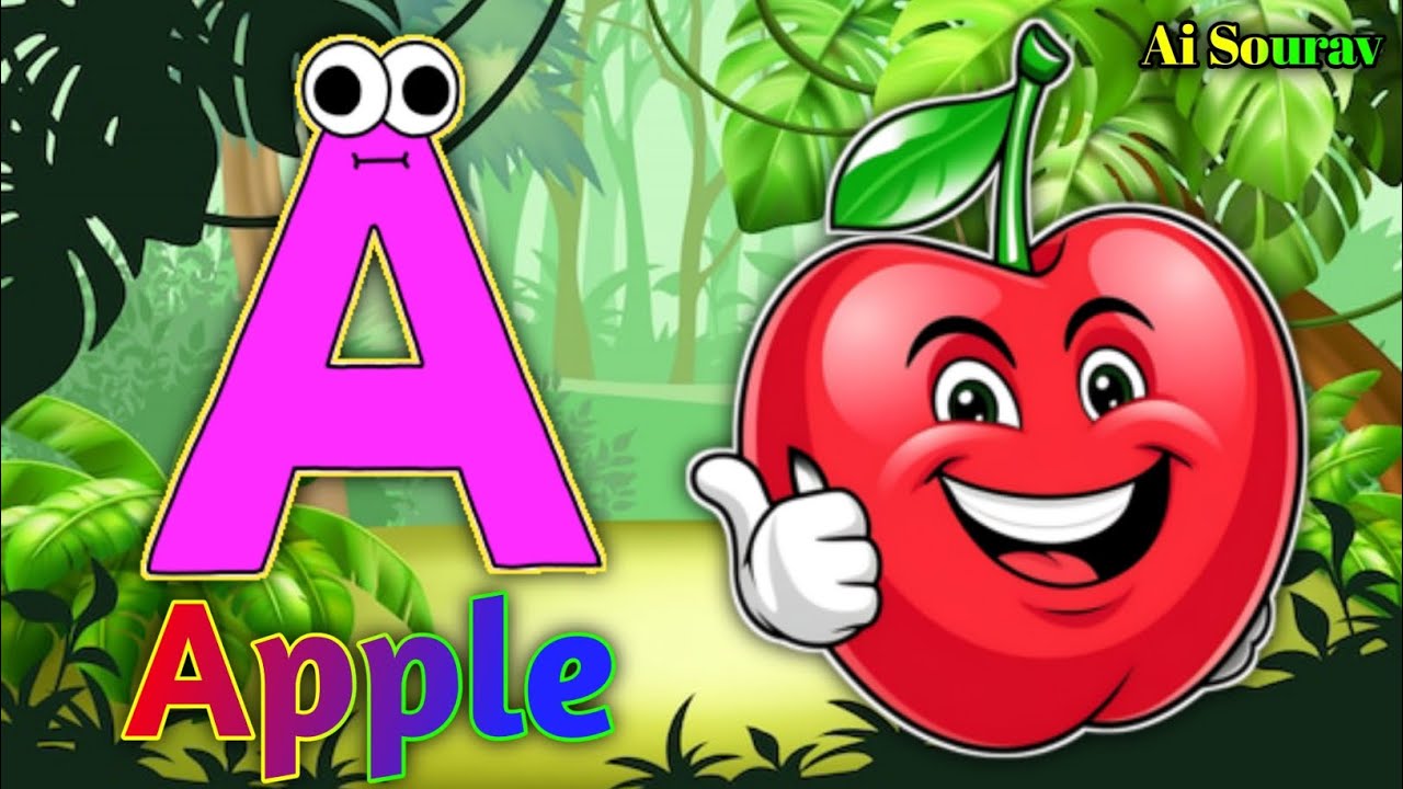 Phonics ABC Song | A for Apple 🍎 B for Ball ⚽ Learn Alphabet for ...