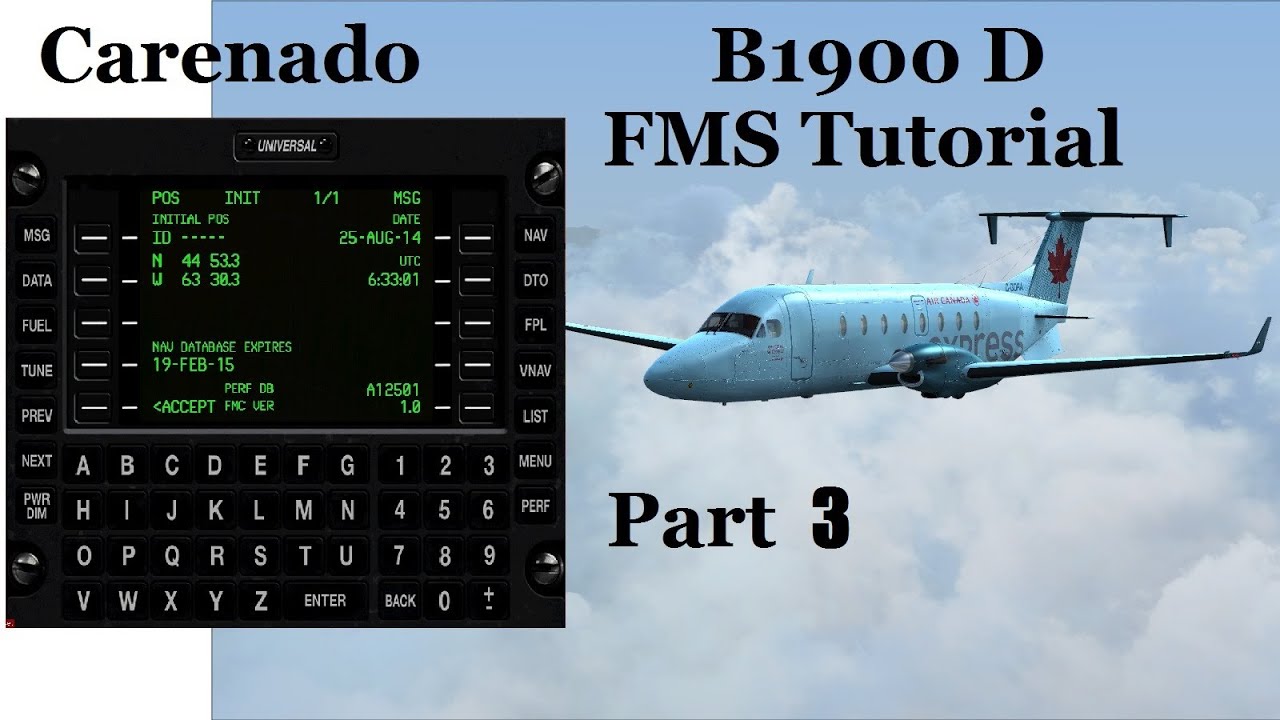 FSX Carenado B1900D FMS Tutorial Enroute Approac - YouTube