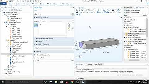 Simple Counter Flow Heat Exchanger Using COMSOL