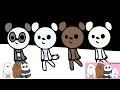 Panda, Dippy, Grizz & Ice Bear - We Bare Bears Oc Dance (Animation) Song
