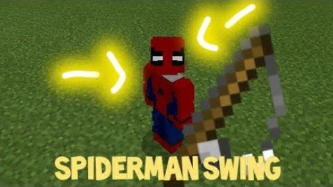 How to SWING like SPIDERMAN in Minecraft PE/Bedrock Edition.