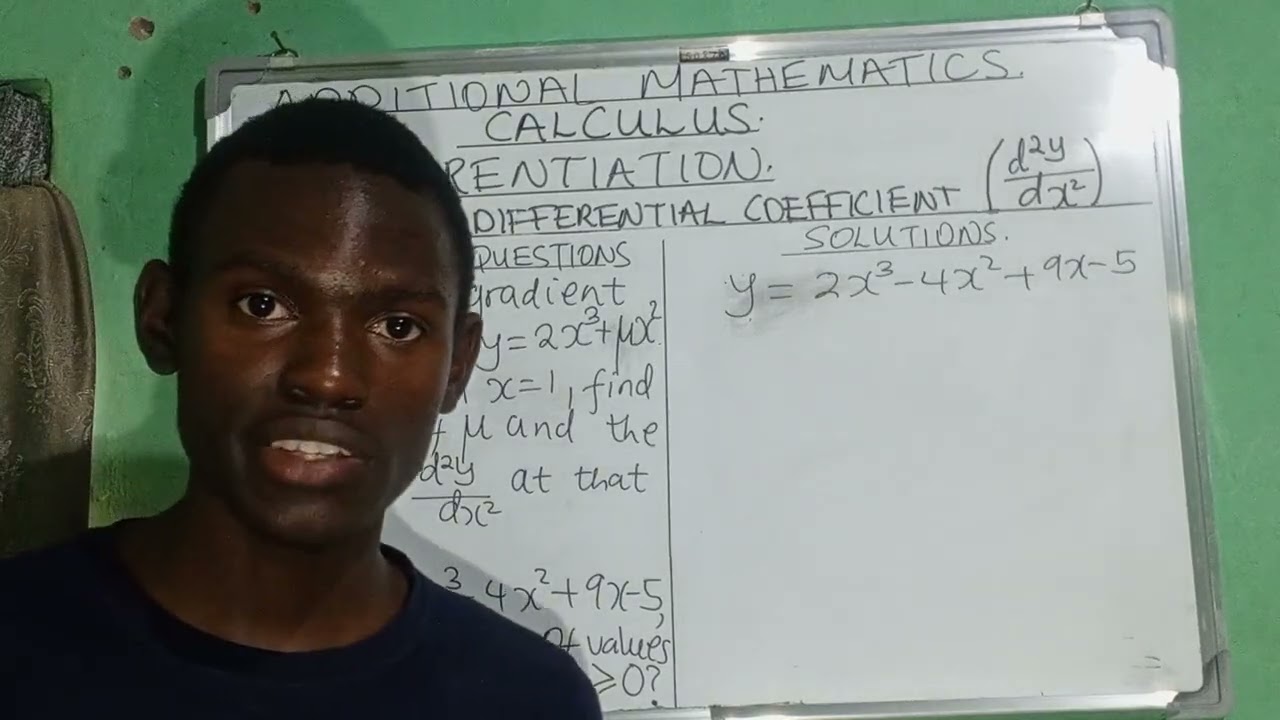 Calculus: Differentiation: The Second Differential coefficient: Practice Question 2.