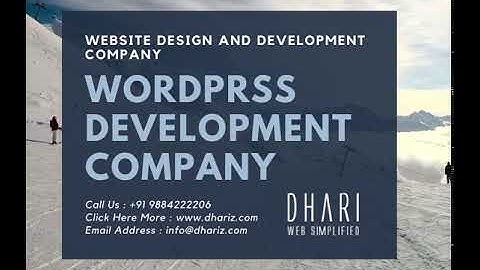 Wordpress Development Company Chennai : Responsive Web Design Company Chennai 2022 | Dhariz tech