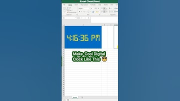 How to make a Realtime digital clock/timer in excel ⏳⏲ #youtubeshorts #shorts #short #excel