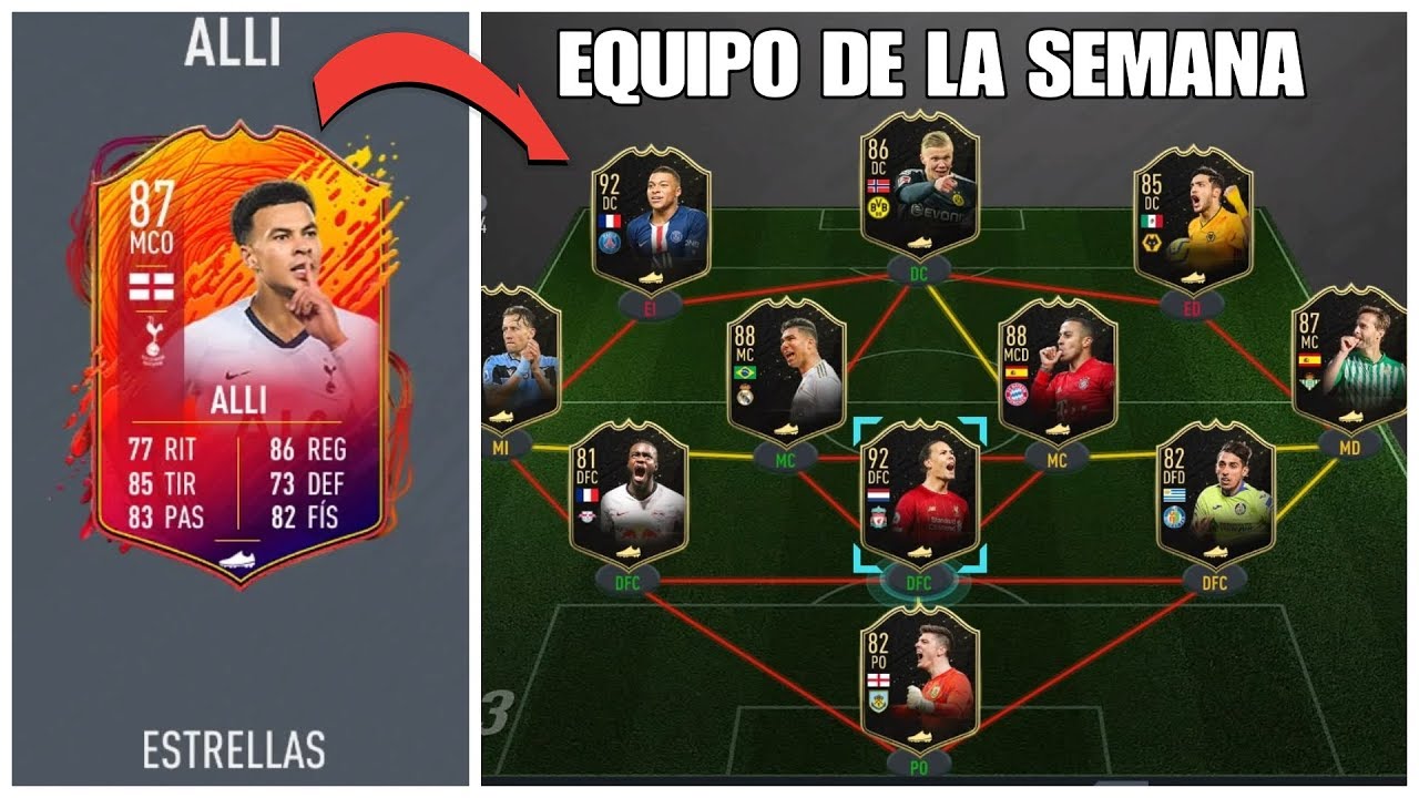 DELE ALLI Headliners SBC Y NUEVO EQUIPO DE LA SEMANA en FIFA 20, 22 de ENERO 2020 YouTube