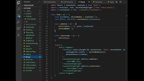 React Native Context Demo - Add item to list.
