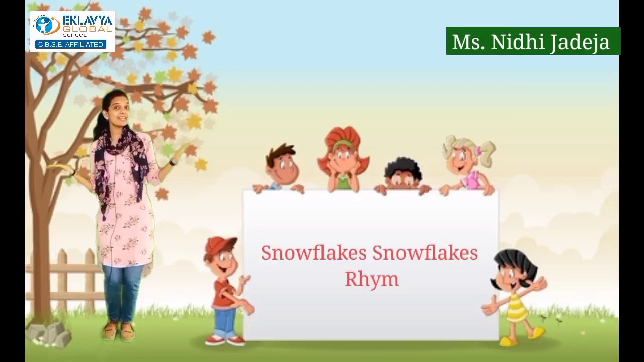 Snowflakes Snowflakes Rhyme For L.K.G. - YouTube