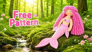 How to Make a Mermaid Doll with a Free Pattern. screenshot 4