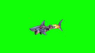 ✔️GREEN SCREEN EFFECTS: robot Shark