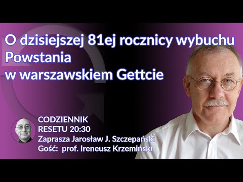                     O dzisiejszej 81ej rocznicy wybuchu Powstania w warszawskiem Gettcie #CodziennikResetu
                              