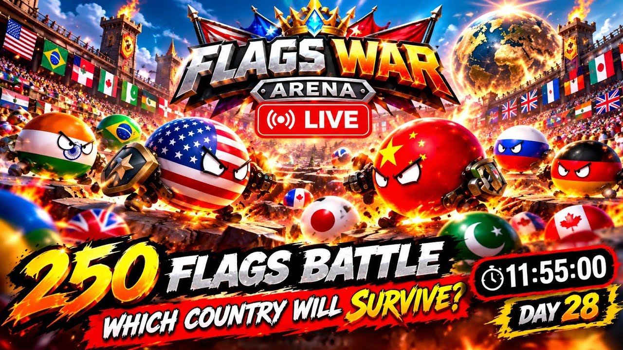 🔥 Welcome to the ultimate Country Flag Battle in FLAGS WAR ARENA! 🌍 ...