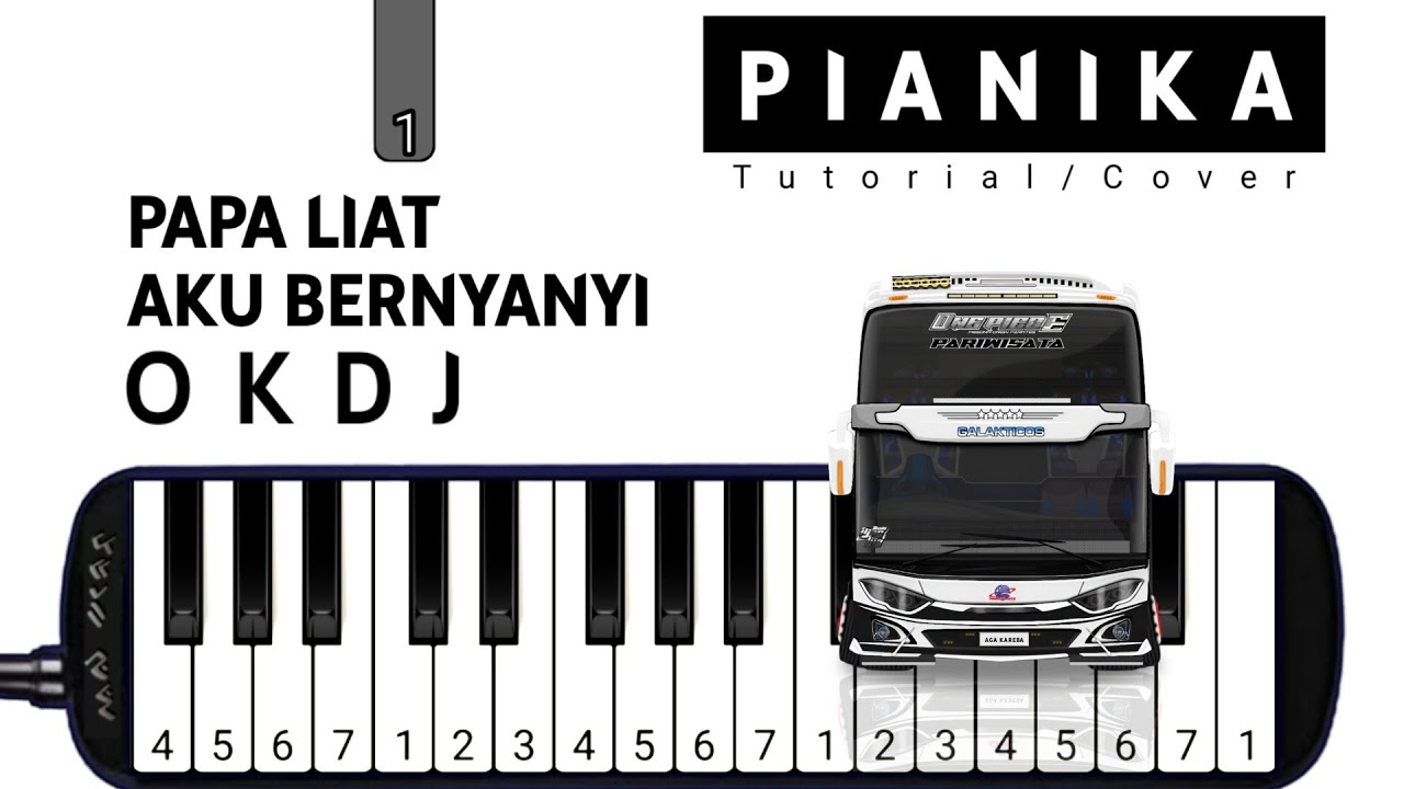 Pianika Telolet Basuri Papa Liat Aku Bernyanyi OKDJ - Tutorial Pianika
