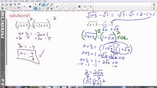 Alg IITrig Ch7.7 Solving Radical Equations