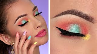 Bright Summer Makeup Tutorial | Colorful Smokey Eye screenshot 1