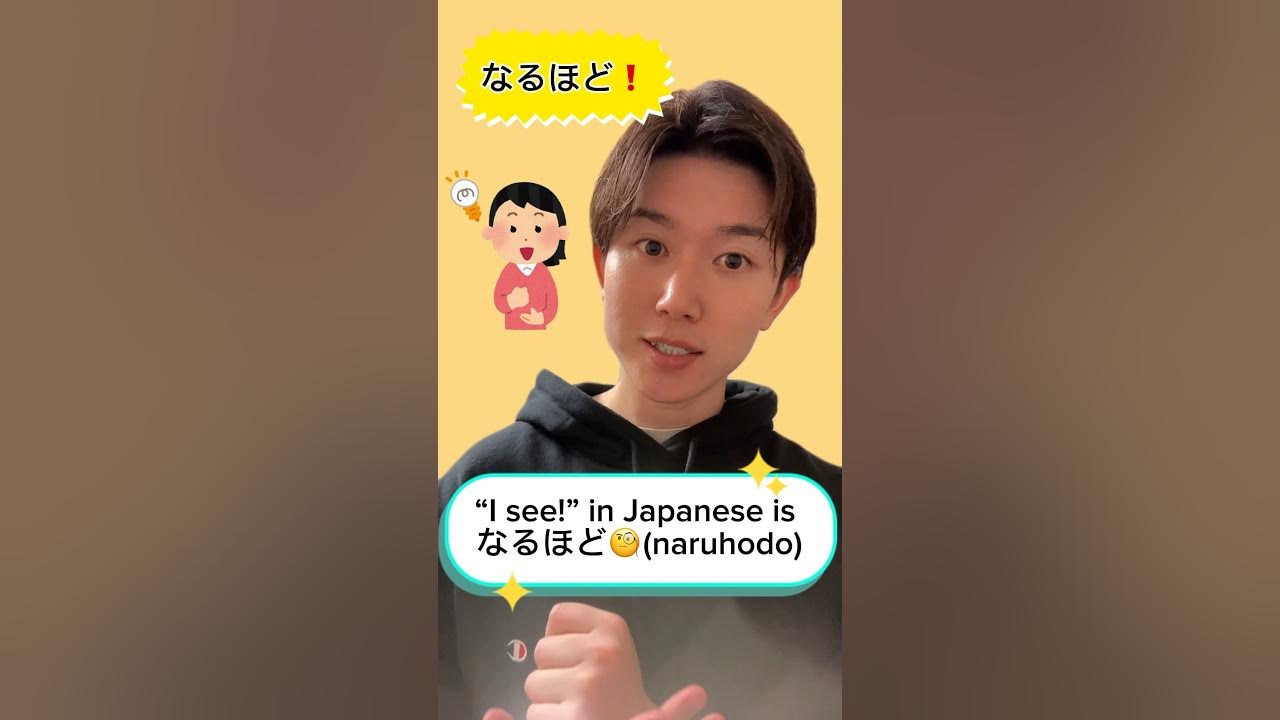 How to say "I see." in Japanese なるほど (naruhodo) Japanese Language