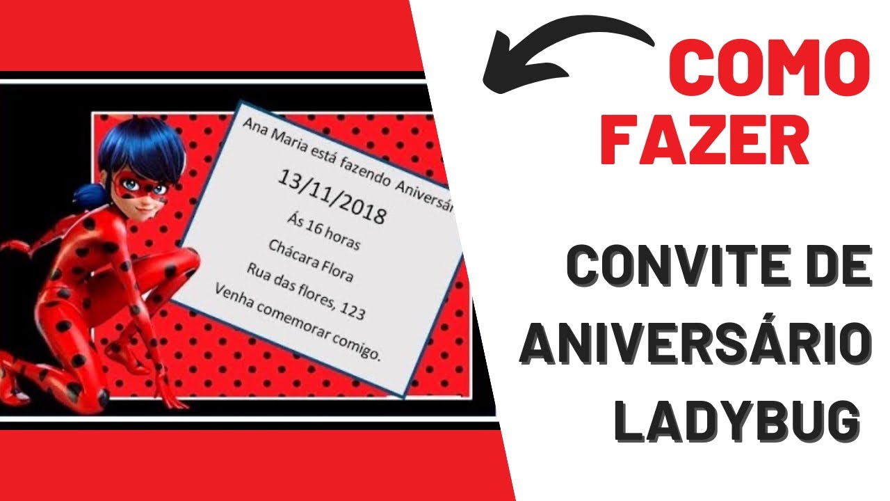 Convite ladybug png  Convite de aniversario ladybug, Convite da ladybug,  Convite joaninha