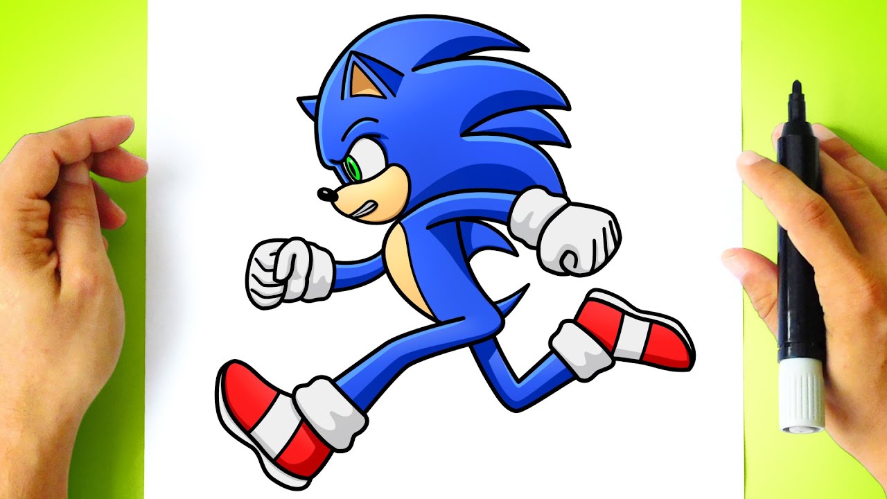 Como DESENHAR e COLORIR o SONIC do Filme - Cómo DIBUJAR y COLOREAR a SONIC  de La Película - SONIC 2 