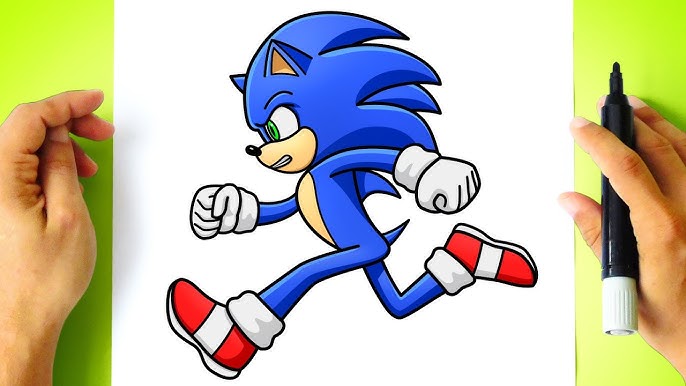 Como DESENHAR e COLORIR o SONIC do Filme - Cómo DIBUJAR y COLOREAR