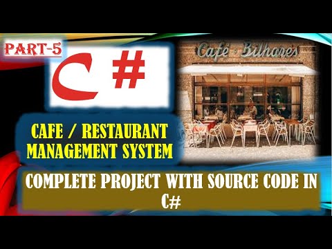 Part-5 || Cafe || Restaurant management system project in C# Using C#.Net Framework in Urdu || Hindi