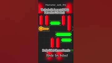Today’s (4 August 2024)Hamster Kombat Daily Mini Game Puzzle solve #hamsterkombat