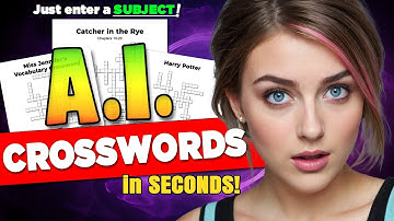 How To make a Crossword Puzzle with AI.  Let A.I. create all of the Clues & Answers for you!