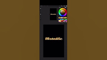 How to create Metallic looking text in #Procreate #shorts