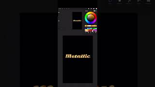 How to create Metallic looking text in #Procreate #shorts
