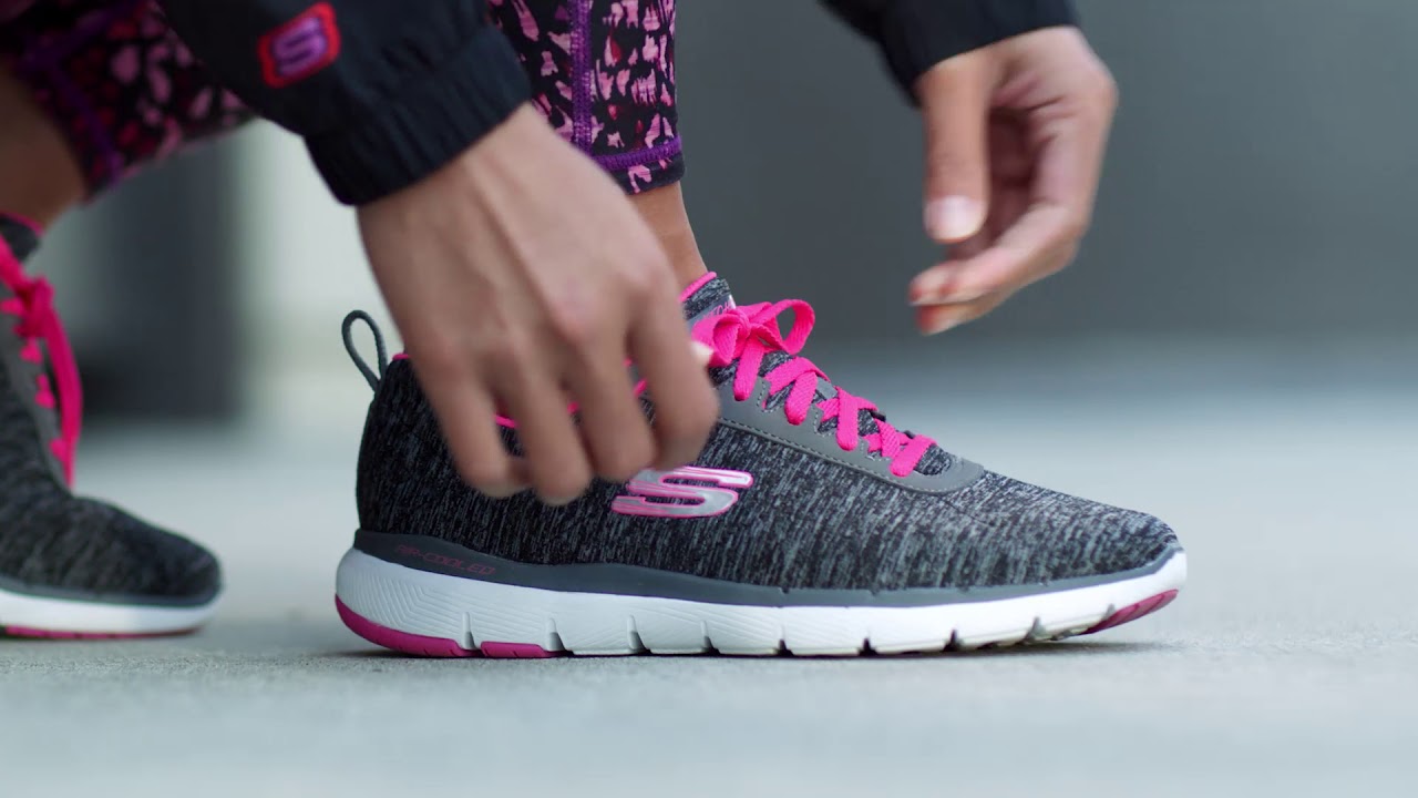 Skechers Air-Cooled Memory Foam - YouTube