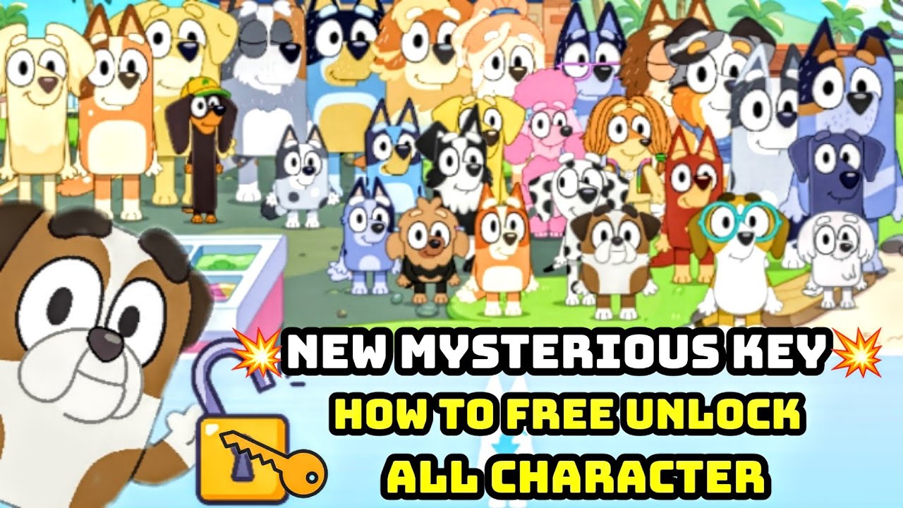 Bluey The Videogame New Mysterious Key How To Free Unlock All Character ...