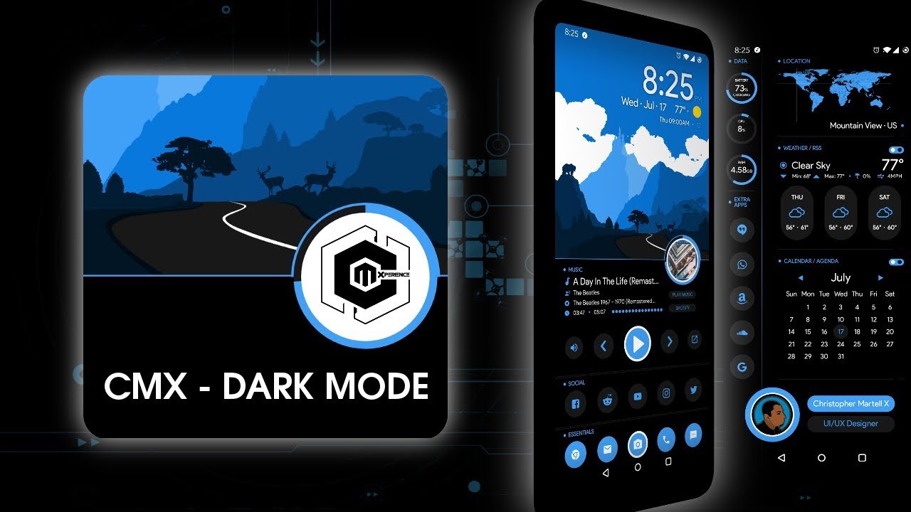 Cmx Dark Mode Klwp Theme Android Personalization Customization Customize Your Android Youtube