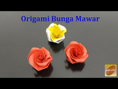 Cara Membuat Bunga Rose Dari Kertas Youtube