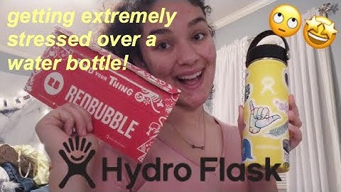 decorating my hydroflask! *redbubble stickers*