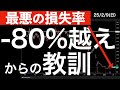 【過去最悪の損失率】時間外でストップ安！-80%超えから学んだ投資の教訓
