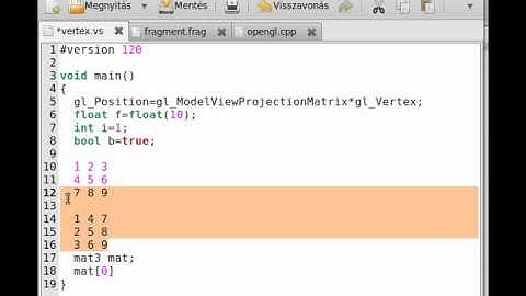 GLSL tutorial 2 - data types, passing data to the shader