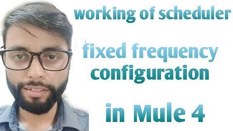 Scheduler Endpoint(Trigger) in mule 4