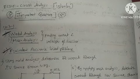 ec3251 circuit analysis | important questions | anna university | 13-07-24 exam | latest | july 2024