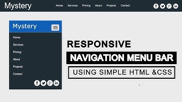 Responsive Navbar | Create Navigation Menu Bar using HTML, CSS & Bootstrap