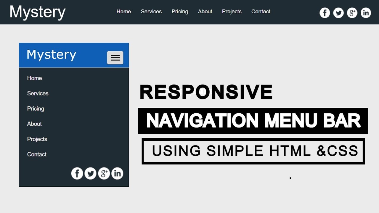 Responsive Navbar | Create Navigation Bar HTML, & Bootstrap - YouTube