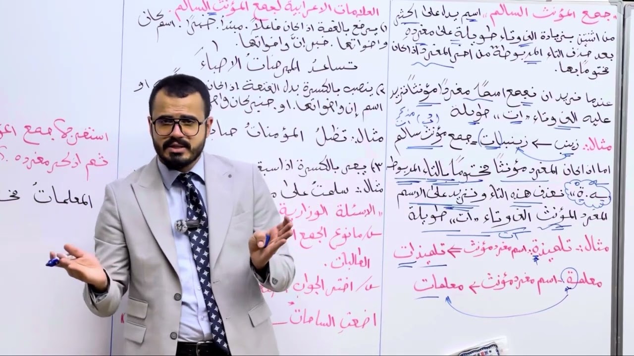 جمع المؤنث السالم /المحاضرة الثامنة عشر /الصف السادس الابتدائي