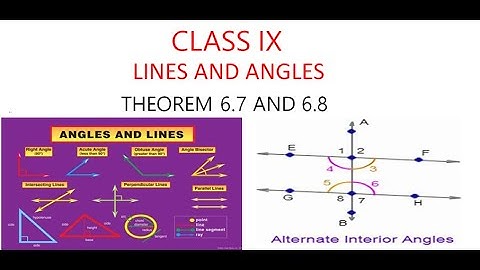 Class IX Ch.6 Lines and angles - Theorem - 6.7 and 6.8