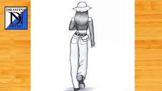 How to draw a easy Girl backside || Pencil sketch for beginner || Girl backside drawing || Drawing by Drawing Neelu 3,669 views 3 weeks ago 8 minutes, 32 seconds