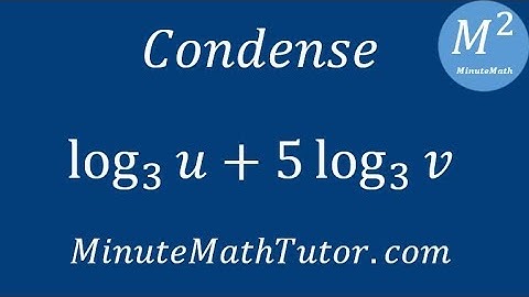 Condense: log_3 u - 5log_3 v