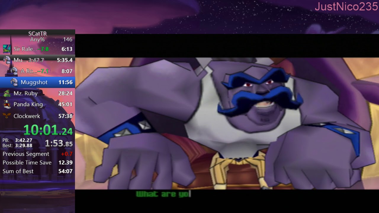 Sly Cooper Any% Speedrun in 55:13 - YouTube.