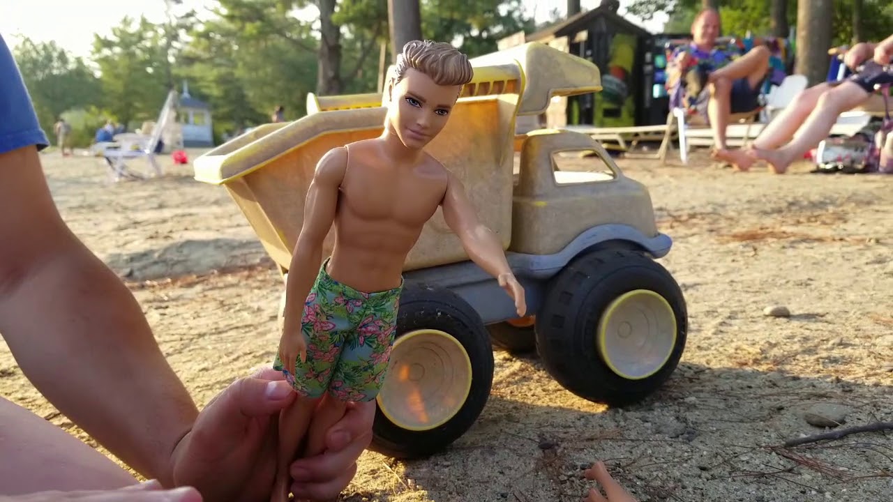 Barbie and Ken Make Friends and Drive a Truck on the Beach. - YouTube